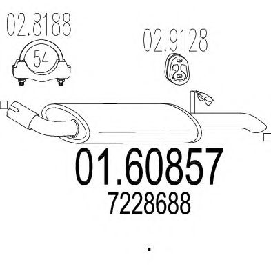 MTS 01.60857 Глушитель выхлопных газов конечный 