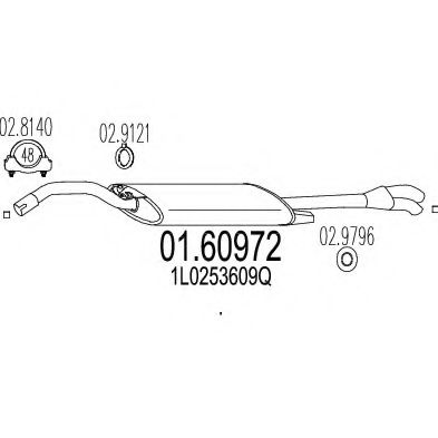 MTS 01.60972 Глушитель выхлопных газов конечный для SEAT TOLEDO (Сеат Толэдо) MTS 01.60972 Глушитель выхлопных газов конечный для SEAT TOLEDO (Сеат Толэдо)