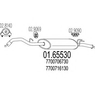 MTS 01.65530 Глушитель выхлопных газов конечный для RENAULT ENCORE (Рено Энcорэ) MTS 01.65530 Глушитель выхлопных газов конечный для RENAULT ENCORE (Рено Энcорэ)