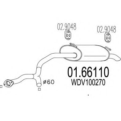 MTS 01.66110 Глушитель выхлопных газов конечный для LAND ROVER RANGE ROVER II (Ленд ровер/лэнд ровер Рангэ ровер 2) MTS 01.66110 Глушитель выхлопных газов конечный для LAND ROVER RANGE ROVER II (Ленд ровер/лэнд ровер Рангэ ровер 2)