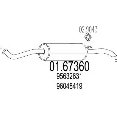 MTS 01.67360 Глушитель выхлопных газов конечный для CITROëN (Cитроëн) MTS 01.67360 Глушитель выхлопных газов конечный для CITROëN (Cитроëн)