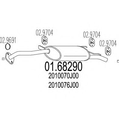 MTS 01.68290 Глушитель выхлопных газов конечный для NISSAN PRIMERA (Ниссан Примера) MTS 01.68290 Глушитель выхлопных газов конечный для NISSAN PRIMERA (Ниссан Примера)