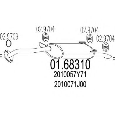 MTS 01.68310 Глушитель выхлопных газов конечный для NISSAN PRIMERA (Ниссан Примера) MTS 01.68310 Глушитель выхлопных газов конечный для NISSAN PRIMERA (Ниссан Примера)