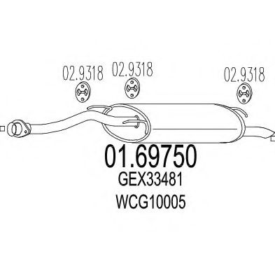 MTS 01.69750 Глушитель выхлопных газов конечный для ROVER CABRIOLET (Ровер Cабриолэт) MTS 01.69750 Глушитель выхлопных газов конечный для ROVER CABRIOLET (Ровер Cабриолэт)