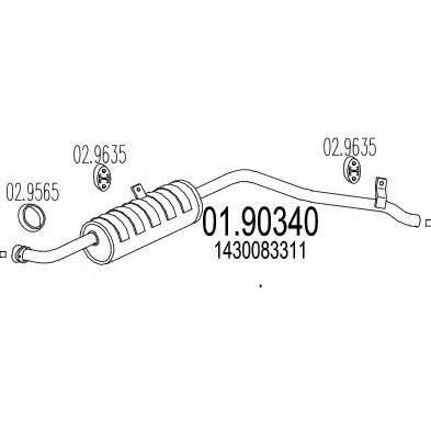 MTS 01.90340 Глушитель выхлопных газов конечный для SUZUKI JIMNY (Сузуки Жимнъ) MTS 01.90340 Глушитель выхлопных газов конечный для SUZUKI JIMNY (Сузуки Жимнъ)