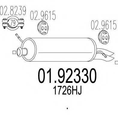 MTS 01.92330 Глушитель выхлопных газов конечный для CITROëN (Cитроëн) MTS 01.92330 Глушитель выхлопных газов конечный для CITROëN (Cитроëн)
