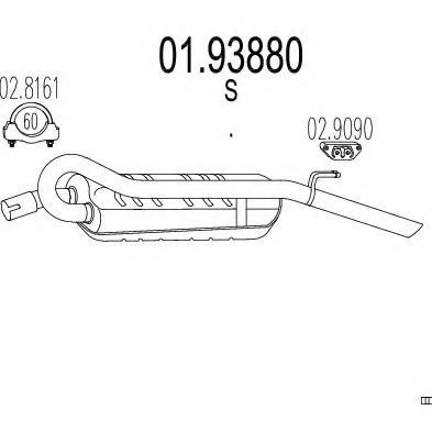 MTS 01.93880 Глушитель выхлопных газов конечный для LANCIA DEDRA SW (Лансиа/лянча Дэдра св) MTS 01.93880 Глушитель выхлопных газов конечный для LANCIA DEDRA SW (Лансиа/лянча Дэдра св)