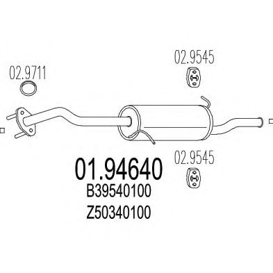 MTS 01.94640 Глушитель выхлопных газов конечный для MAZDA FAMILIA V (Мазда Фамилиа v) MTS 01.94640 Глушитель выхлопных газов конечный для MAZDA FAMILIA V (Мазда Фамилиа v)
