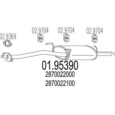 MTS 01.95390 Глушитель выхлопных газов конечный для HYUNDAI EXCEL (Хендай Эxcэл) MTS 01.95390 Глушитель выхлопных газов конечный для HYUNDAI EXCEL (Хендай Эxcэл)