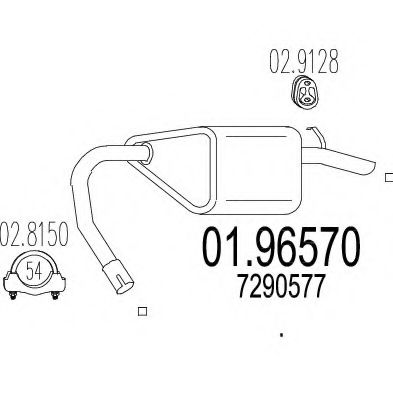 MTS 01.96570 Глушитель выхлопных газов конечный для FORD (Форд) MTS 01.96570 Глушитель выхлопных газов конечный для FORD (Форд)