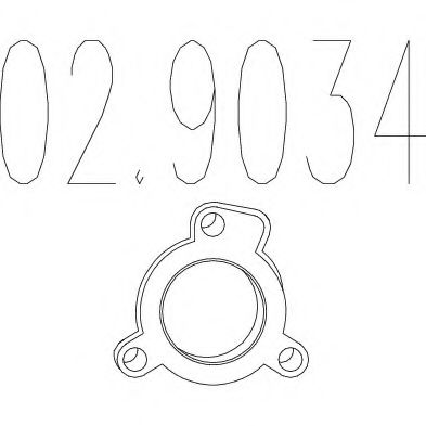 MTS 02.9034 Прокладка, труба выхлопного газа для MAZDA 323 III (Мазда 323 3) MTS 02.9034 Прокладка, труба выхлопного газа для MAZDA 323 III (Мазда 323 3)