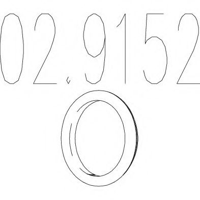 MTS 02.9152 Уплотнительное кольцо, труба выхлопного газа для VOLVO 340-360 (Вольво 340-360) MTS 02.9152 Уплотнительное кольцо, труба выхлопного газа для VOLVO 340-360 (Вольво 340-360)