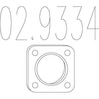 MTS 02.9334 Прокладка, труба выхлопного газа для AUDI 90 (Ауди 90) MTS 02.9334 Прокладка, труба выхлопного газа для AUDI 90 (Ауди 90)