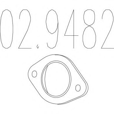 MTS 02.9482 Прокладка, труба выхлопного газа для FIAT 500 (Фиат 500) MTS 02.9482 Прокладка, труба выхлопного газа для FIAT 500 (Фиат 500)