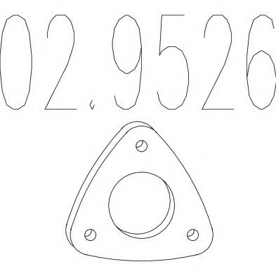 MTS 02.9526 Прокладка, труба выхлопного газа для NISSAN (Ниссан) MTS 02.9526 Прокладка, труба выхлопного газа для NISSAN (Ниссан)