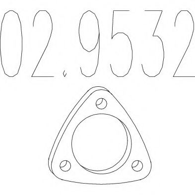 MTS 02.9532 Прокладка, труба выхлопного газа Z1. 4XEP для OPEL (Опель) MTS 02.9532 Прокладка, труба выхлопного газа Z1. 4XEP для OPEL (Опель)