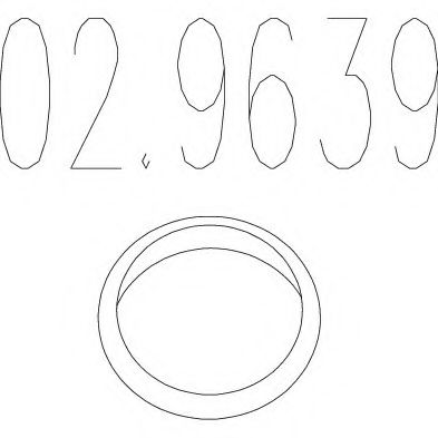 MTS 02.9639 Уплотнительное кольцо, труба выхлопного газа для DAIHATSU MIRA V (Дайхатсу Мира v) MTS 02.9639 Уплотнительное кольцо, труба выхлопного газа для DAIHATSU MIRA V (Дайхатсу Мира v)