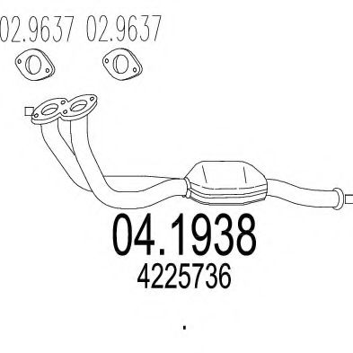 MTS 04.1938 Катализатор для SAAB 900 II (Сааб 900 2) MTS 04.1938 Катализатор для SAAB 900 II (Сааб 900 2)