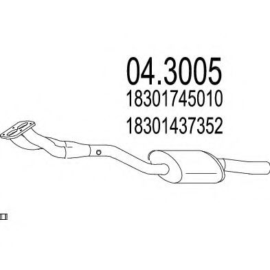 MTS 04.3005 Катализатор для BMW (Бмв) MTS 04.3005 Катализатор для BMW (Бмв)
