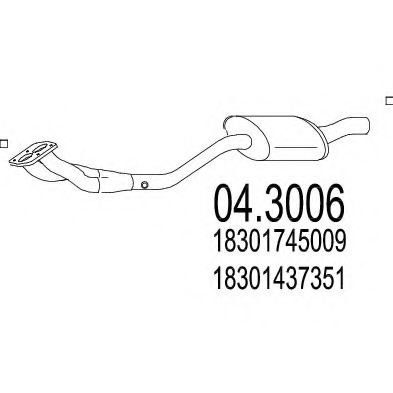 MTS 04.3006 Катализатор для BMW (Бмв) MTS 04.3006 Катализатор для BMW (Бмв)