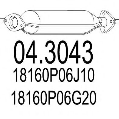 MTS 04.3043 Катализатор для HONDA (Хонда) MTS 04.3043 Катализатор для HONDA (Хонда)