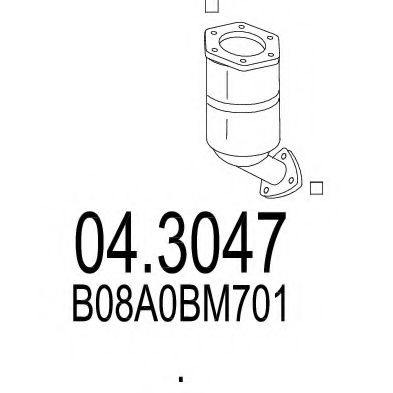 MTS 04.3047 Катализатор для NISSAN ALMERA TINO (Ниссан Альмера тино) MTS 04.3047 Катализатор для NISSAN ALMERA TINO (Ниссан Альмера тино)