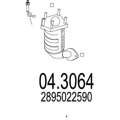 MTS 04.3064 Катализатор для HYUNDAI EXCEL (Хендай Эxcэл) MTS 04.3064 Катализатор для HYUNDAI EXCEL (Хендай Эxcэл)
