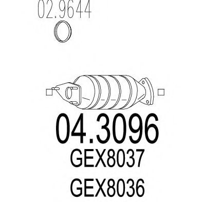 MTS 04.3096 Катализатор для ROVER 600 (Ровер 600) MTS 04.3096 Катализатор для ROVER 600 (Ровер 600)