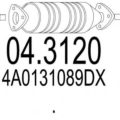 MTS 04.3120 Катализатор для AUDI 100 (Ауди 100) MTS 04.3120 Катализатор для AUDI 100 (Ауди 100)