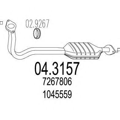 MTS 04.3157 Катализатор для FORD MONDEO (Форд Мондэо) MTS 04.3157 Катализатор для FORD MONDEO (Форд Мондэо)