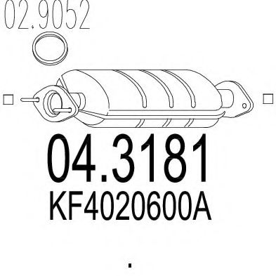 MTS 04.3181 Катализатор для MAZDA 323 ASTINA V (Мазда 323 астина 5)