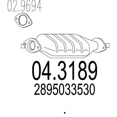 MTS 04.3189 Катализатор для HYUNDAI SONATA II (Хендай Соната 2) MTS 04.3189 Катализатор для HYUNDAI SONATA II (Хендай Соната 2)