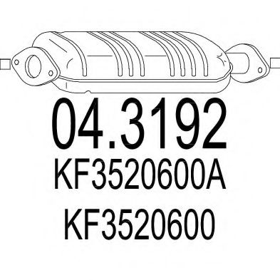 MTS 04.3192 Катализатор для MAZDA EUNOS 800 (Мазда Эунос 800) MTS 04.3192 Катализатор для MAZDA EUNOS 800 (Мазда Эунос 800)