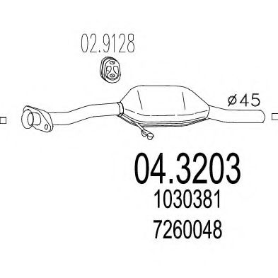 MTS 04.3203 Катализатор для FORD FIESTA (Форд Фиэста) MTS 04.3203 Катализатор для FORD FIESTA (Форд Фиэста)