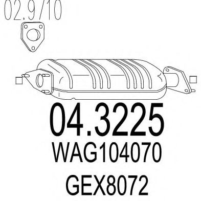 MTS 04.3225 Катализатор для LAND ROVER FREELANDER (Ленд ровер/лэнд ровер Фриландер)