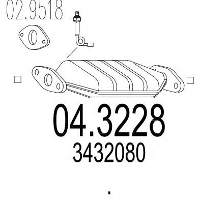 MTS 04.3228 Катализатор для VOLVO 480 E (Вольво 480 э)