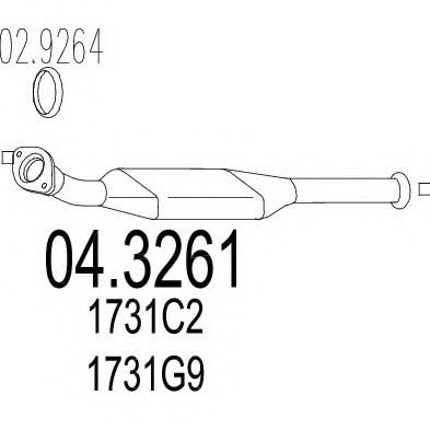 MTS 04.3261 Катализатор для PEUGEOT PARTNER SPACE (Пежо Партнер спэйс) MTS 04.3261 Катализатор для PEUGEOT PARTNER SPACE (Пежо Партнер спэйс)