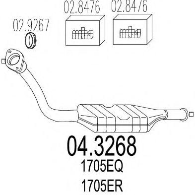 MTS 04.3268 Катализатор для PEUGEOT EXPERT (Пежо Эxпэрт) MTS 04.3268 Катализатор для PEUGEOT EXPERT (Пежо Эxпэрт)