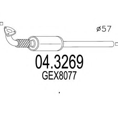 MTS 04.3269 Катализатор для ROVER 75 ER (Ровер 75 эр) MTS 04.3269 Катализатор для ROVER 75 ER (Ровер 75 эр)