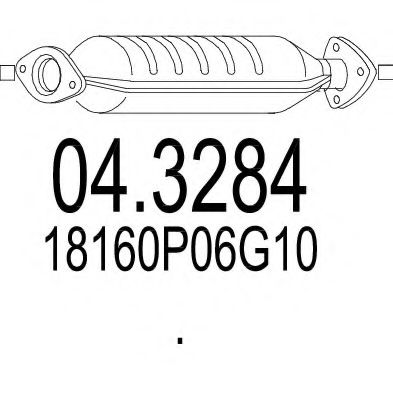 MTS 04.3284 Катализатор для HONDA (Хонда) MTS 04.3284 Катализатор для HONDA (Хонда)