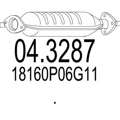 MTS 04.3287 Катализатор для HONDA (Хонда) MTS 04.3287 Катализатор для HONDA (Хонда)