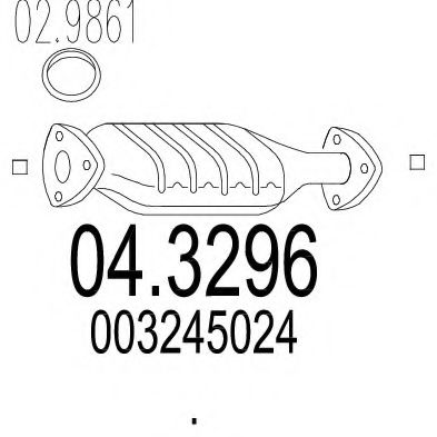 MTS 04.3296 Катализатор для SKODA FORMAN (Шкода Форман) MTS 04.3296 Катализатор для SKODA FORMAN (Шкода Форман)