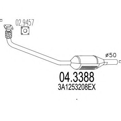 MTS 04.3388 Катализатор 