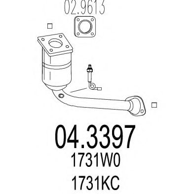MTS 04.3397 Катализатор для PEUGEOT 207 (Пежо 207) MTS 04.3397 Катализатор для PEUGEOT 207 (Пежо 207)