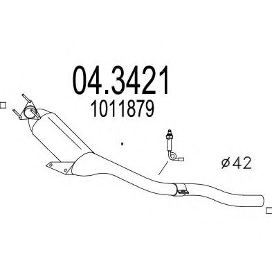MTS 04.3421 Катализатор 