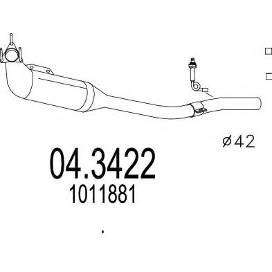 MTS 04.3422 Катализатор 