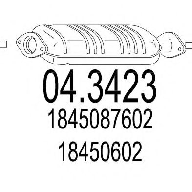 MTS 04.3423 Катализатор для DAIHATSU SPORTRAK (Дайхатсу Спортрак) MTS 04.3423 Катализатор для DAIHATSU SPORTRAK (Дайхатсу Спортрак)