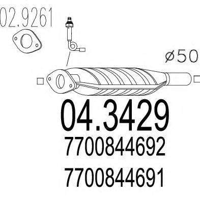 MTS 04.3429 Катализатор 