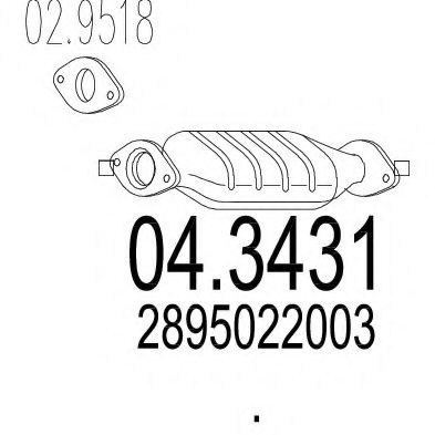 MTS 04.3431 Катализатор 