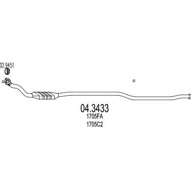MTS 04.3433 Катализатор 